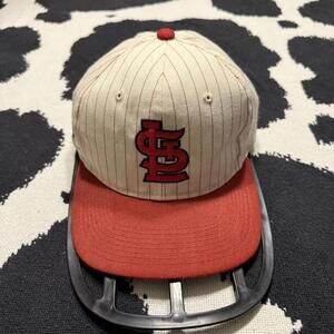 Vintage RARE St Louis Cardinals Sports Specialties Pinstripe SnapBack Hat OSFA